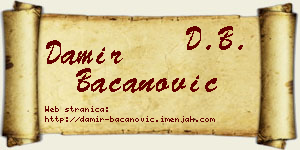 Damir Bacanović vizit kartica